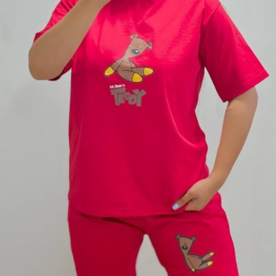 فروش عمده ست تیشرت شلوارک زنانه پنبه - ست تاب شلوارک زنانه عمده