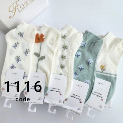 فروش عمده 🔥 جوراب مچی زنانه گل ریز - جوراب زنانه عمده