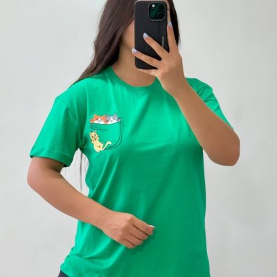 فروش عمده تیشرت زنانه سوپر پنبه فری سایز ۳۸ تا ۴۶ - تاپ و تیشرت زنانه عمده
