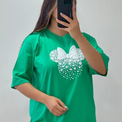فروش عمده تیشرت باکسی زنانه سوپر پنبه - تاپ و تیشرت زنانه عمده
