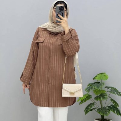 فروش عمده شومیز زنانه دو جیب شانتون دیپلمات - شومیز زنانه عمده