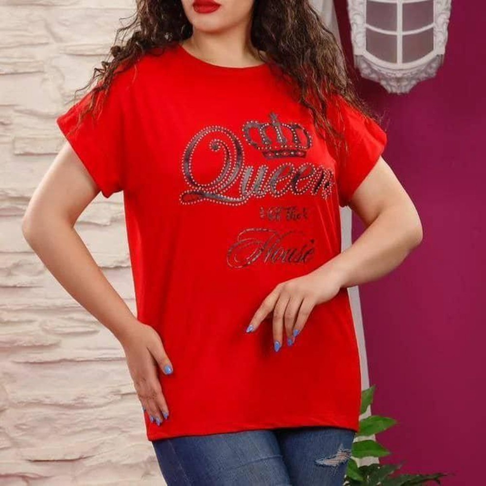 خرید عمده تیشرت تاج نگینی - تاپ و تیشرت زنانه عمده