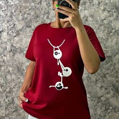 خرید عمده تیشرت سایز نرمال چاپدار - تاپ و تیشرت زنانه عمده