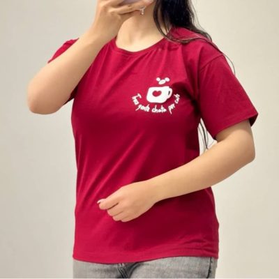خرید عمده تیشرت سایز نرمال چاپدار - تاپ و تیشرت زنانه عمده