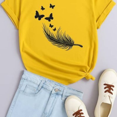 خرید عمده تیشرت چاپدار - تاپ و تیشرت زنانه عمده