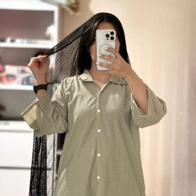 خرید عمده مانتو یقه دار دگمه دار - مانتو زنانه عمده