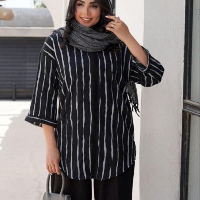 خرید عمده تونیک یقه کوبایی پری - تونیک زنانه عمده