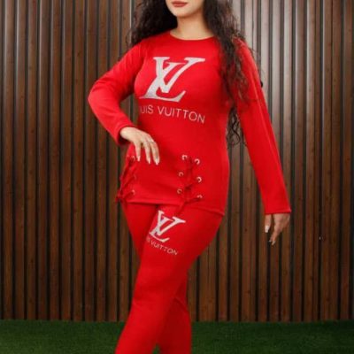 خرید عمده ست بلوز شلوار Lvبندی - ست تیشرت شلوار زنانه عمده