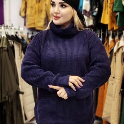خرید عمده تونیک بافت یقه شل - تاپ و تیشرت زنانه عمده