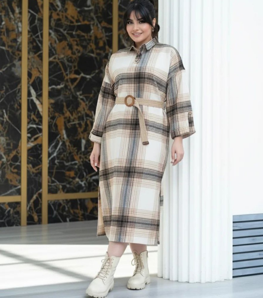 فروش عمده مانتو کفتان زنانه کمر بند دار طرح میکس کد 132515