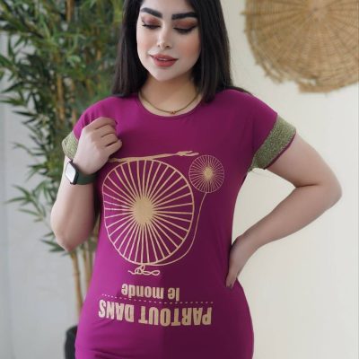 خرید عمده تیشرت دم مچ پولکی - تاپ و تیشرت زنانه عمده