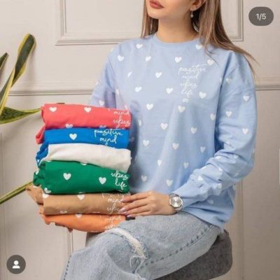 خرید عمده بلوز چاپی - تاپ و تیشرت زنانه عمده