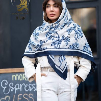 خرید عمده روسری نخی بهاره دست دوز اعلاء - شال و روسری زنانه عمده
