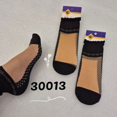 فروش عمده ️جوراب قایقی طرحدار ️ کدb_30013 کد 130631