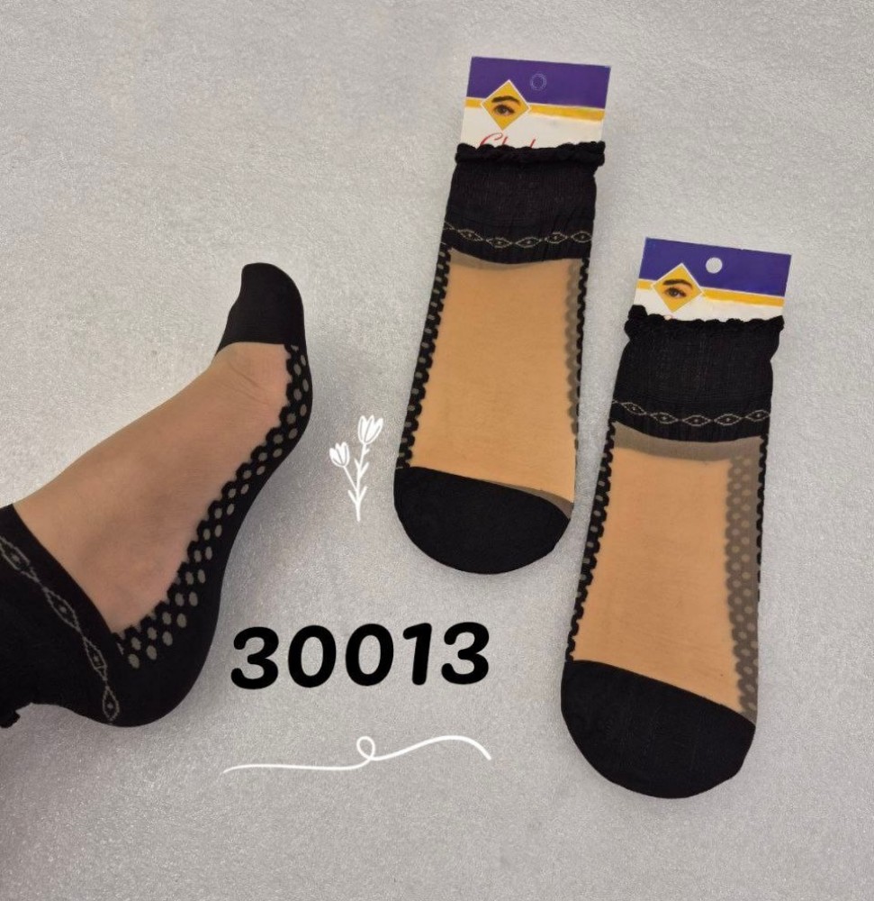 فروش عمده ️جوراب قایقی طرحدار ️ کدb_30013 کد 130631