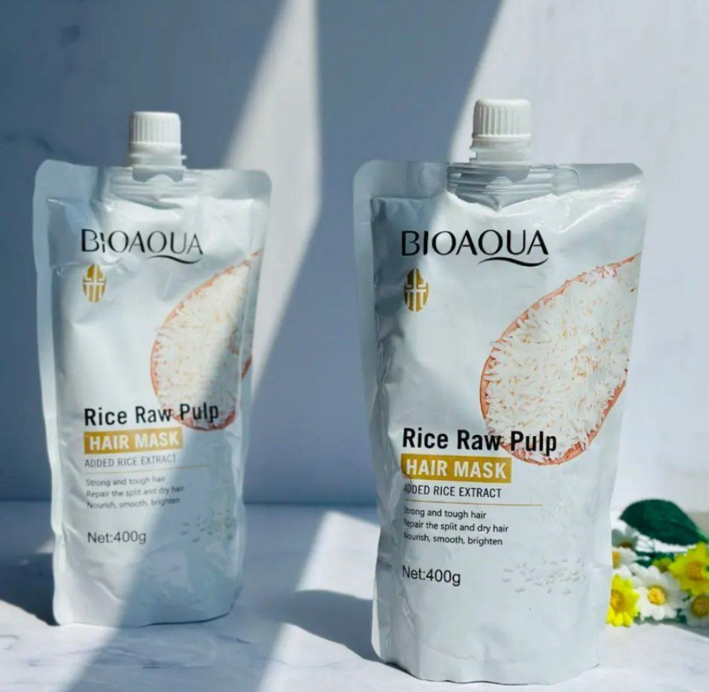 فروش عمده ماسک مو برنج بیواکوا BIOAQUA اصلی 🫶 کد 131082
