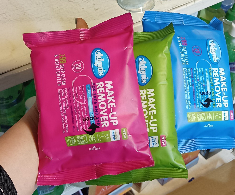 فروش عمده دستمال مرطوب پاکتی کد 131719