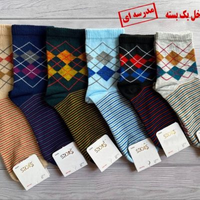 خرید عمده جوراب ساقدار ریزبافت تراکم بالا بچه گانه اعلاء - جوراب پسرانه عمده