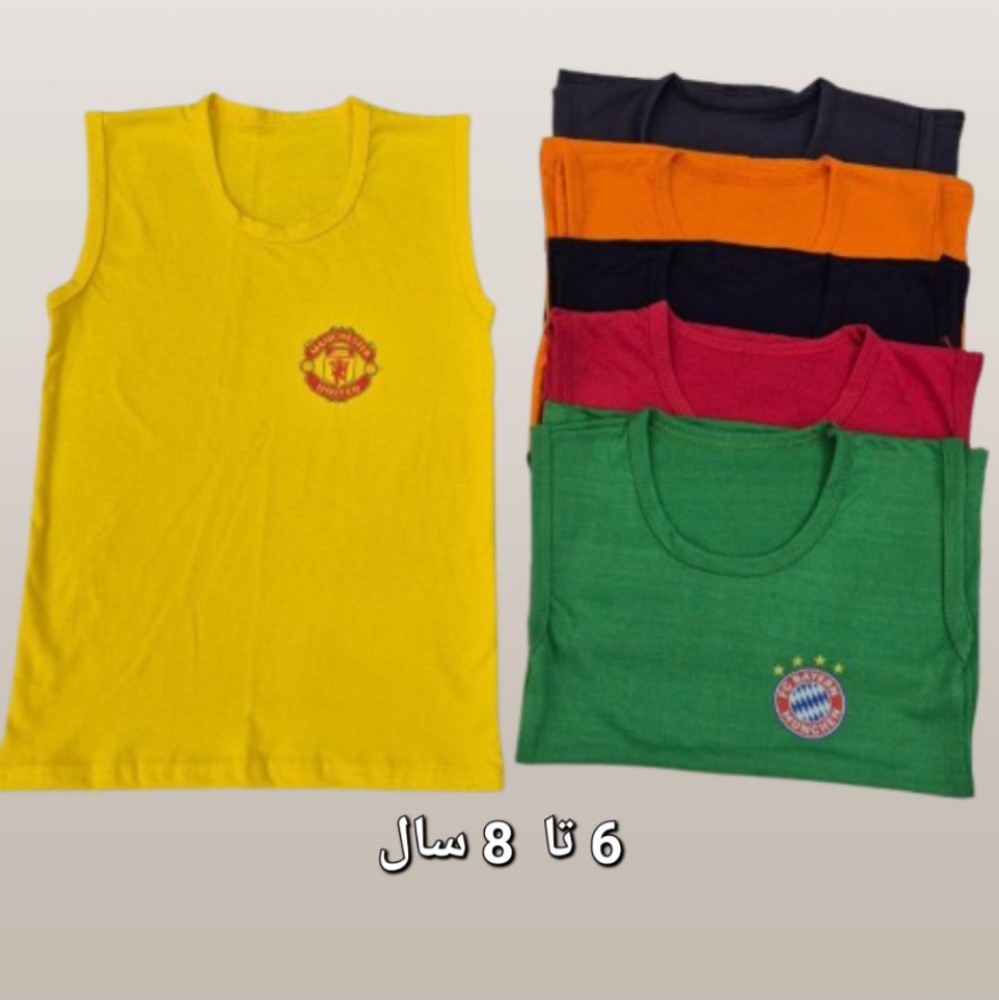 فروش عمده زیرپوش پسرانه رکابی رنگی💥 کد 131486
