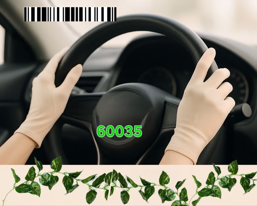 فروش عمده دستکش زنانه نخی رنگ کرم کد 129307