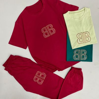 فروش عمده ست تیشرت وشلوار B کد 130880