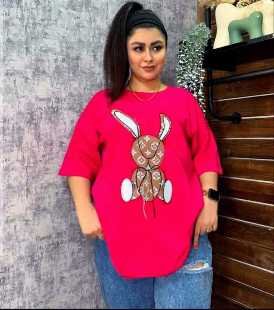 فروش عمده تیشرت لانگ خرگوش بندی کفشی کد 132302
