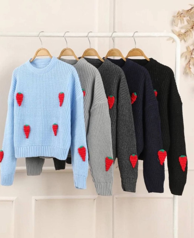 فروش عمده بلوز بافت توت فرنگی کد 132262