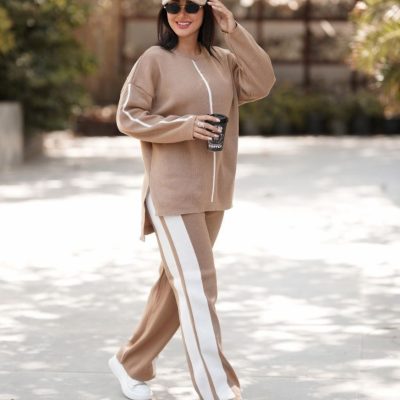 فروش عمده ست بلوز شلوار بافت زنانه - ست بلوز شلوار زنانه عمده