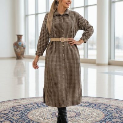 فروش عمده پالتو پشمی زنانه کمر بند دار - کاپشن و هودی زنانه عمده
