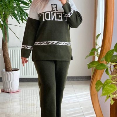 فروش عمده ست بلوز شلوار بافت زنانه کد 130357