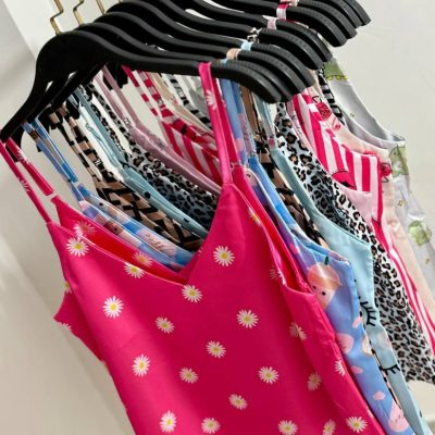 فروش عمده ست تاپ شورتک زنانه ساتن کد 130395