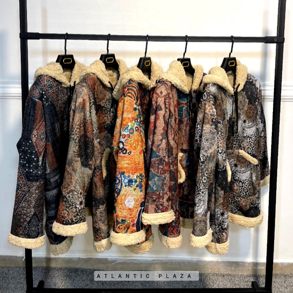 فروش عمده هودی زنانه و دخترانه داخل کرک موهر فری سایز طرح ۲ کد 132383