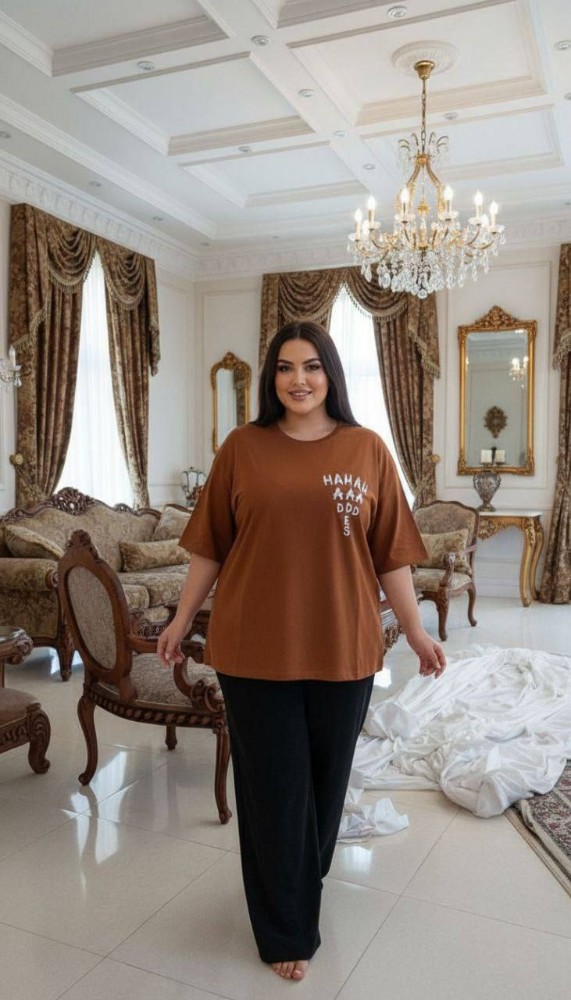 فروش عمده تیشرت باکسی پنبه کد 131648