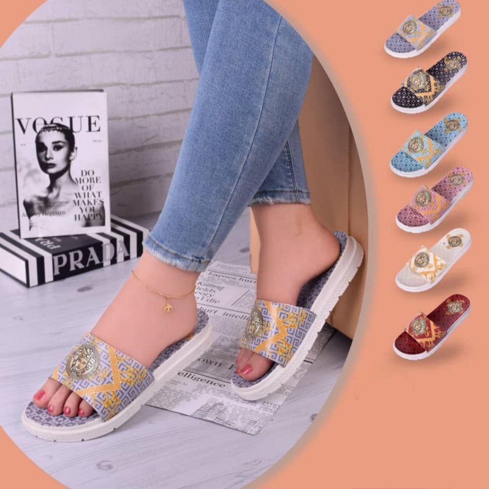 دمپایی زنانه مدل ورساچ کد 133490 - خرید دمپایی زنانه عمده