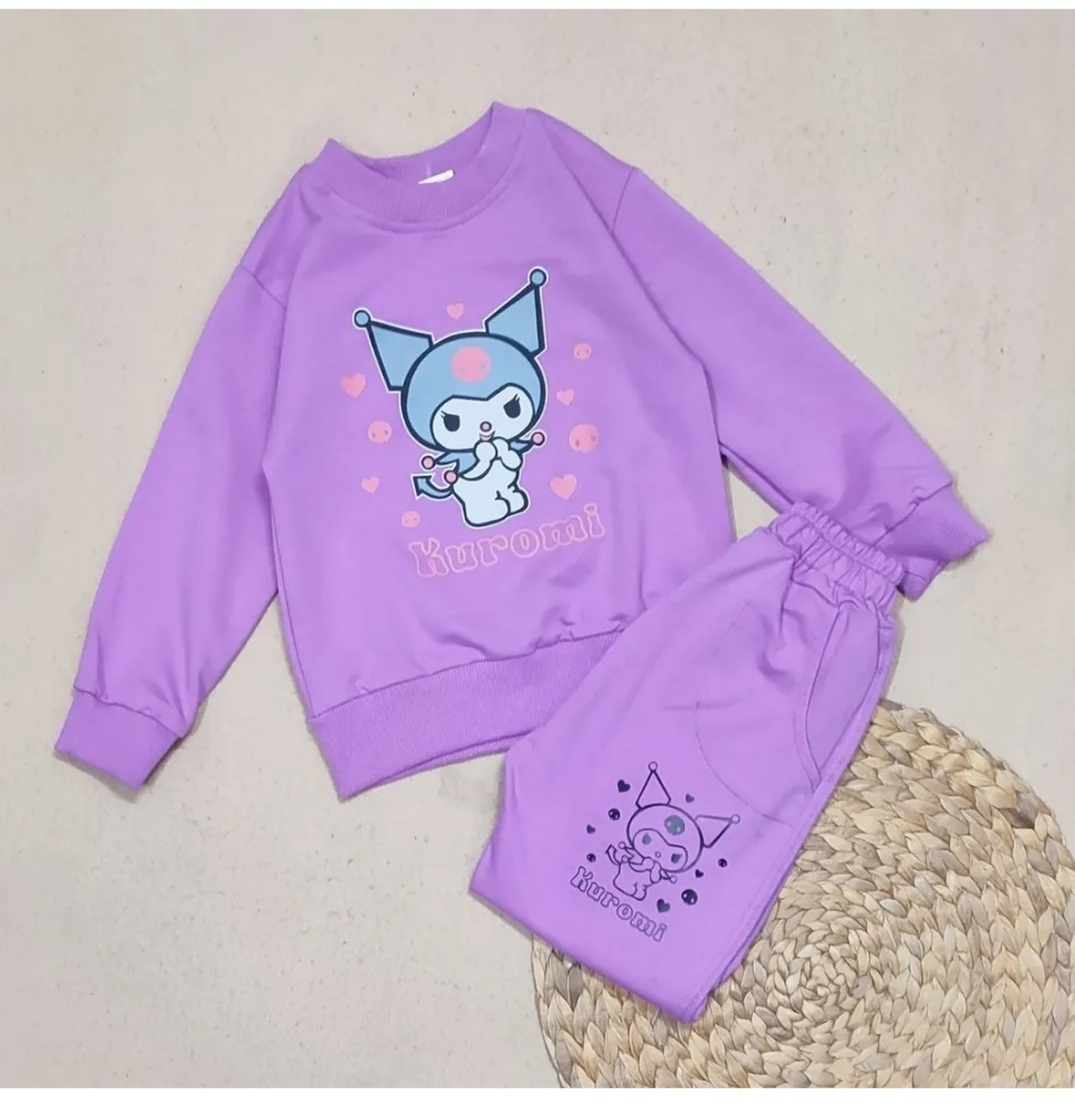 ست بلوز شلوار کرومی کد 134459 - خرید ست بلوز شلوار دخترانه عمده