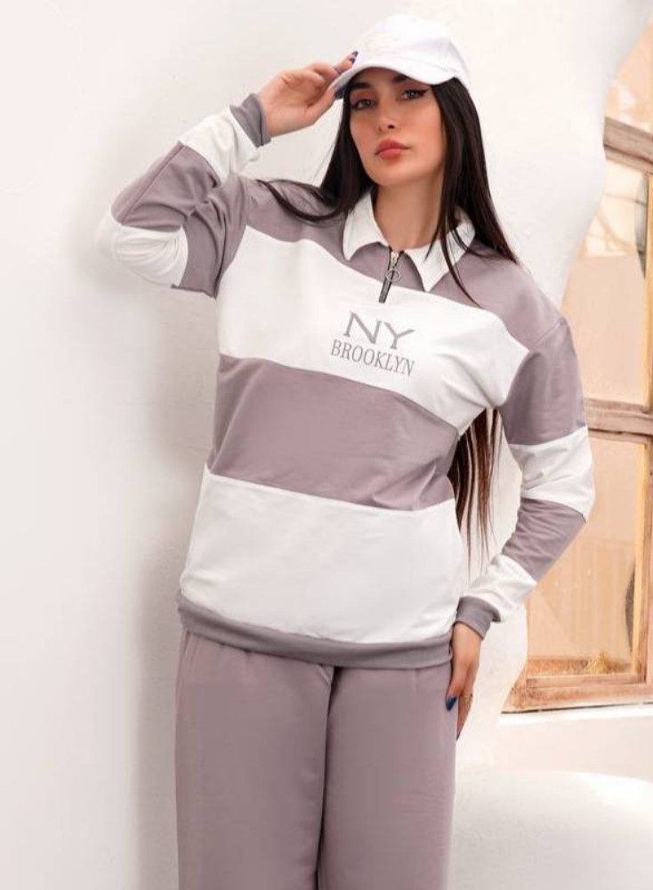 فروش عمده ست بلوز شلوار نیم زیپ NY کد 133126