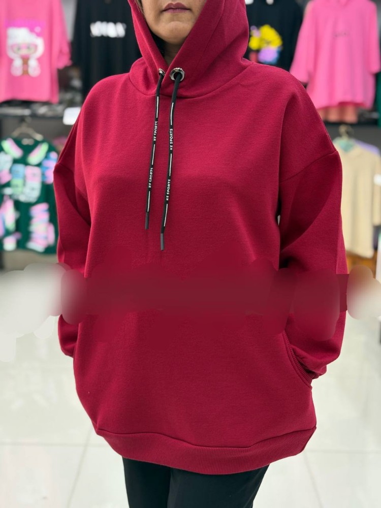 هودی قواره دار بیسیک کد 133614 - خرید کاپشن و هودی زنانه عمده