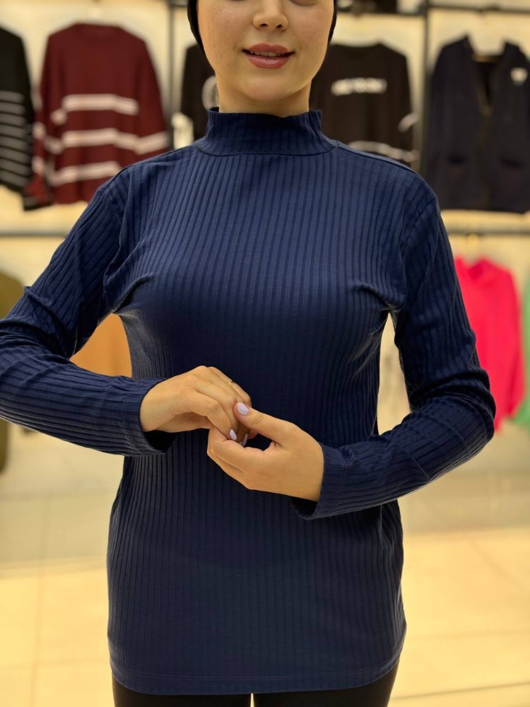 بلوز آستین بلند یقه ۵ سانت کد 133615 - خرید بلوز تک زنانه عمده