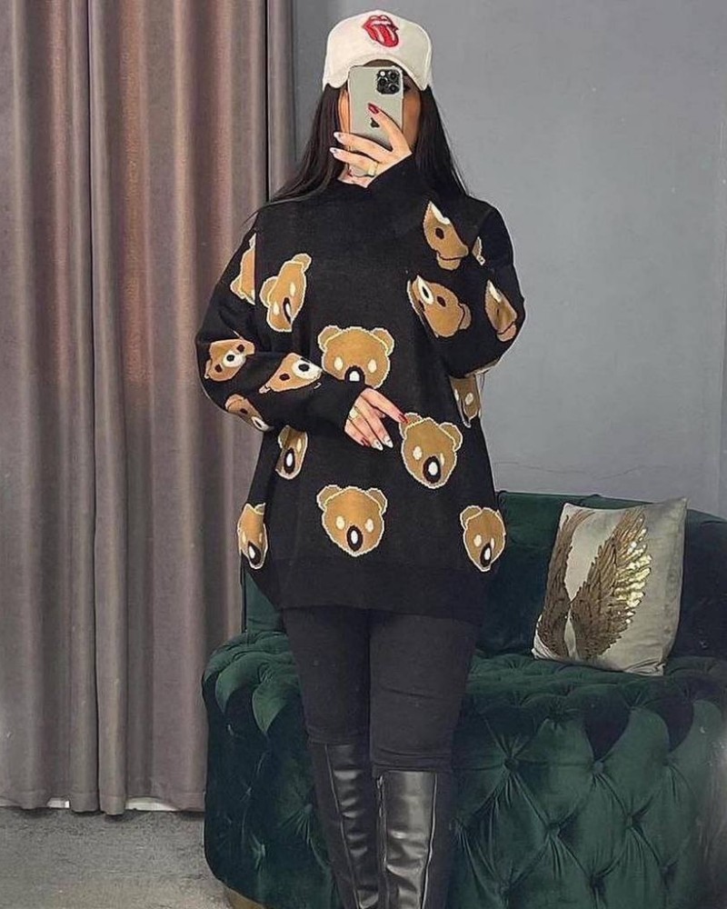 تونیک بافت خرسی کد 133886 - خرید بلوز تک زنانه عمده