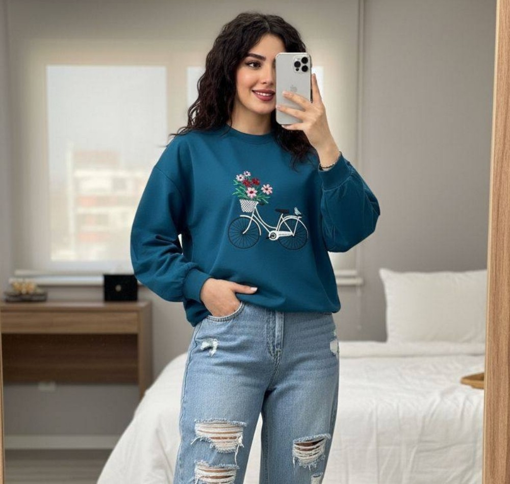 دورس گلدوزی دوچرخه کد 134964 - خرید بلوز تک زنانه عمده