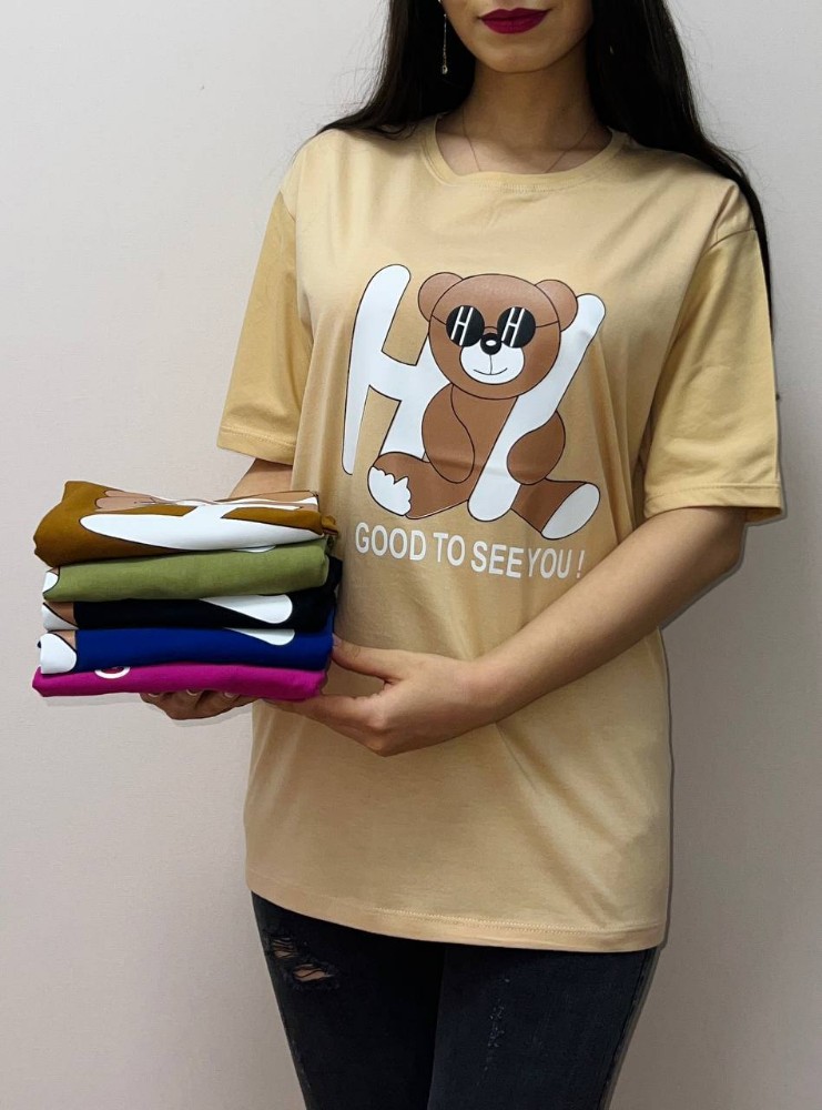 فروش عمده نیم لانگ چاپ تدی نشسته کد 132575