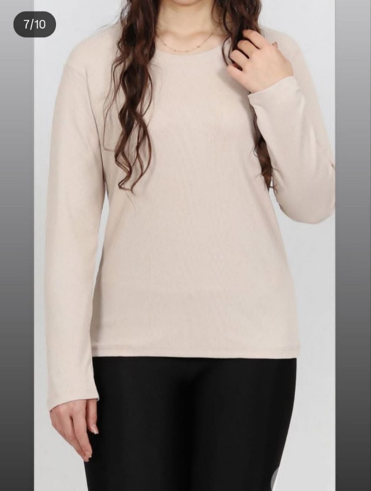 فروش عمده بلوز آستین بلند یقه گرد کد 132581