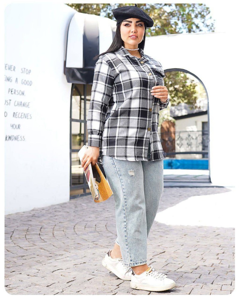 فروش عمده مانتو شکت چارخونه جلو جیب کد 133138