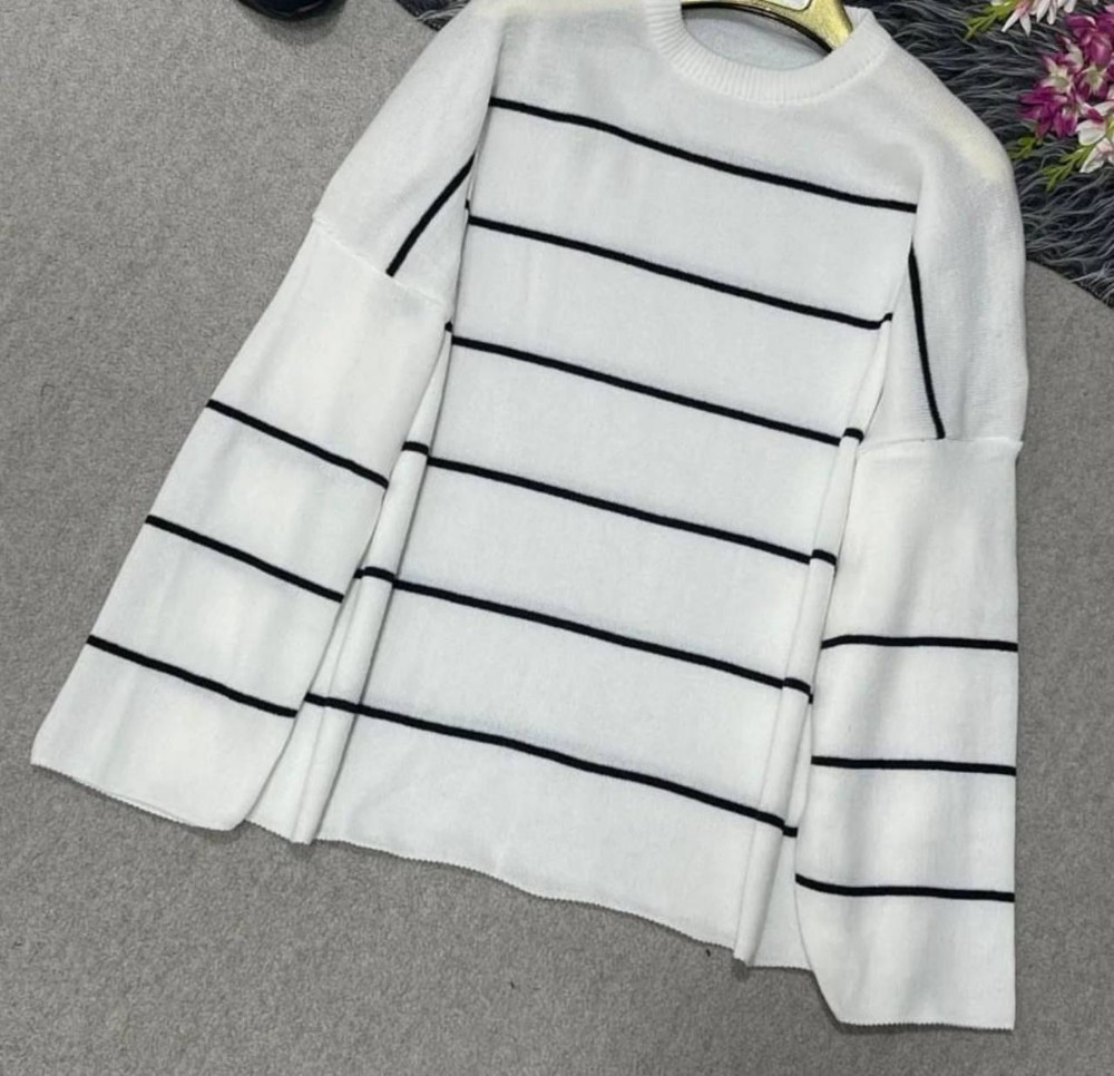 بلوز لش راه راه پینترستی کد 133538 - خرید تونیک زنانه عمده