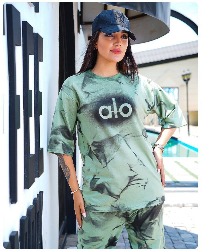 ست تیشرت و شلوار alo کد 133609 - خرید ست تیشرت شلوار زنانه عمده