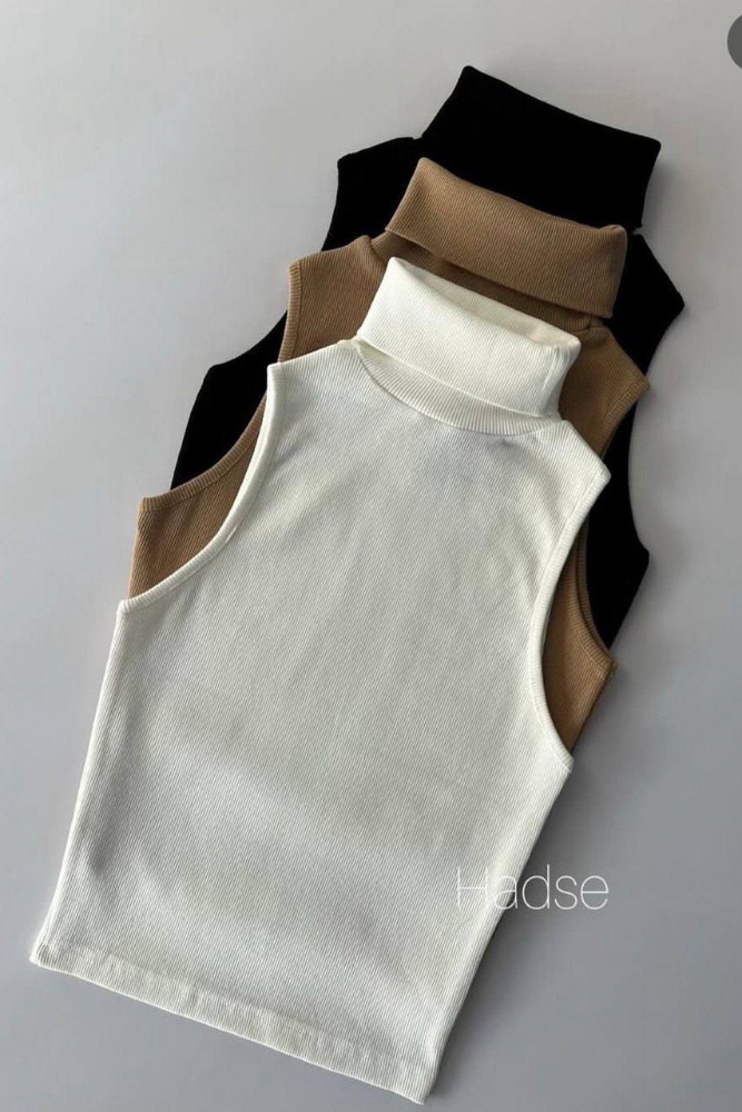 تاپ یقه اسکی بیسیک کد 133805 - خرید تاپ و تیشرت زنانه عمده