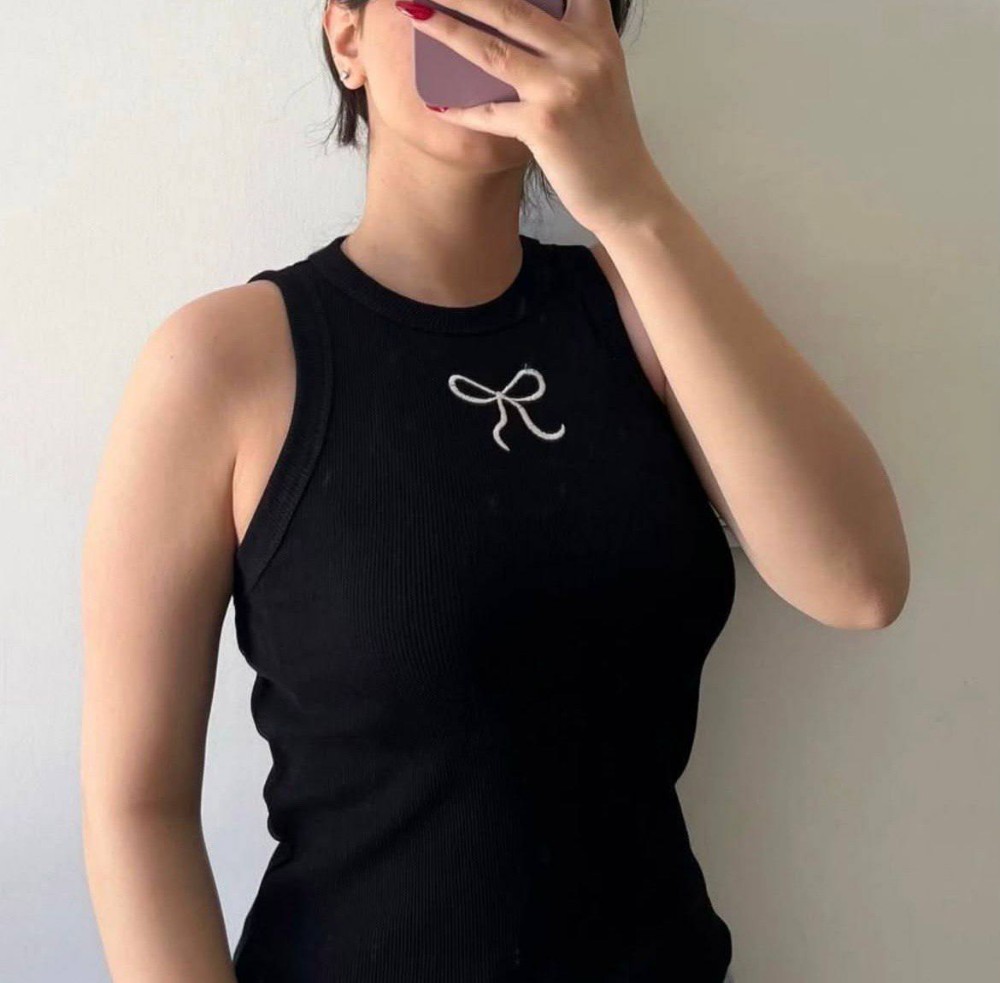 کراپ تاپ چاپ پاپیون وسط کد 133810 - خرید تاپ و تیشرت زنانه عمده