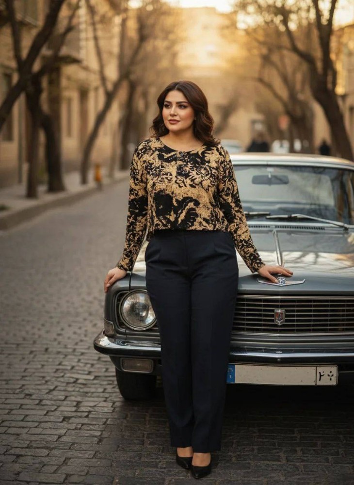 تونیک جلو دکمه سنتی کد 133823 - خرید بلوز تک زنانه عمده