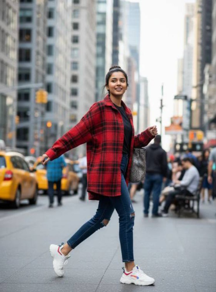 مانتو شگت چارخونه کد 133824 - خرید مانتو زنانه عمده