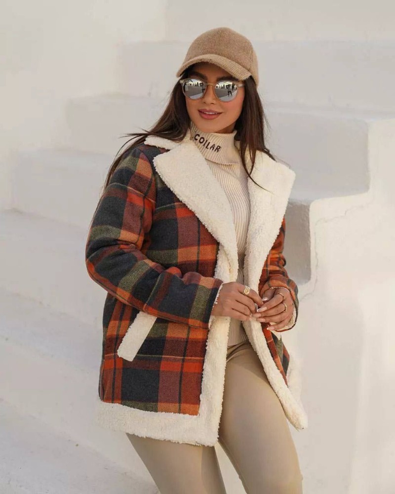 کاپشن تو خز جیب فیل تاپ کد 134184 - خرید کاپشن و هودی زنانه عمده